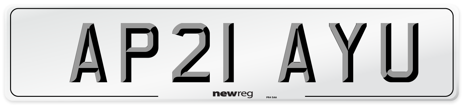 AP21 AYU Number Plate from New Reg